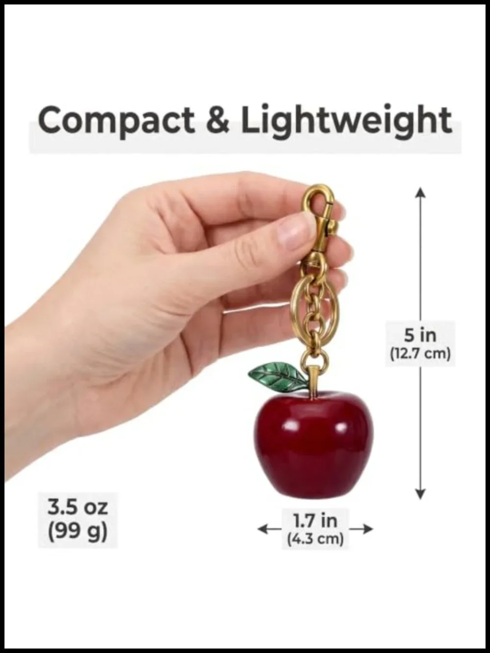Solid Resin Fruit Keychain Charm for Handbag Purse Bag Decoration - Secure